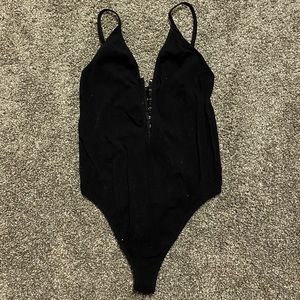 F21 black bodysuit